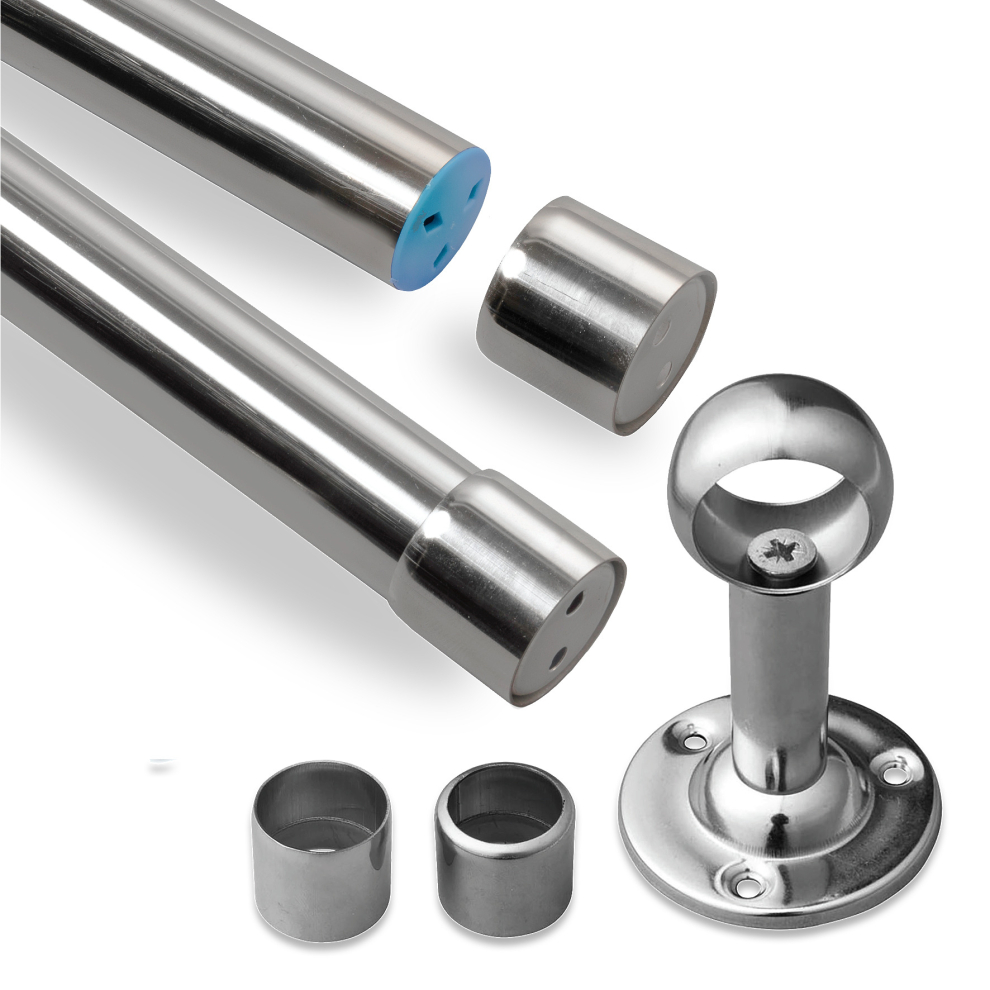 (85-153cm) EXTENDABLE STAINLESS STEEL WARDROBE RAIL