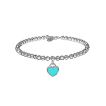 (green, 18cm) Tiffany Bracelet 925 Sterling Silver Bracelet Fashion Cute Retro All Match Jewelry Trend Bracelet