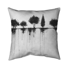 26 x 26 in. Abstract Black Trees-Double Sided Print Indoor Pillow