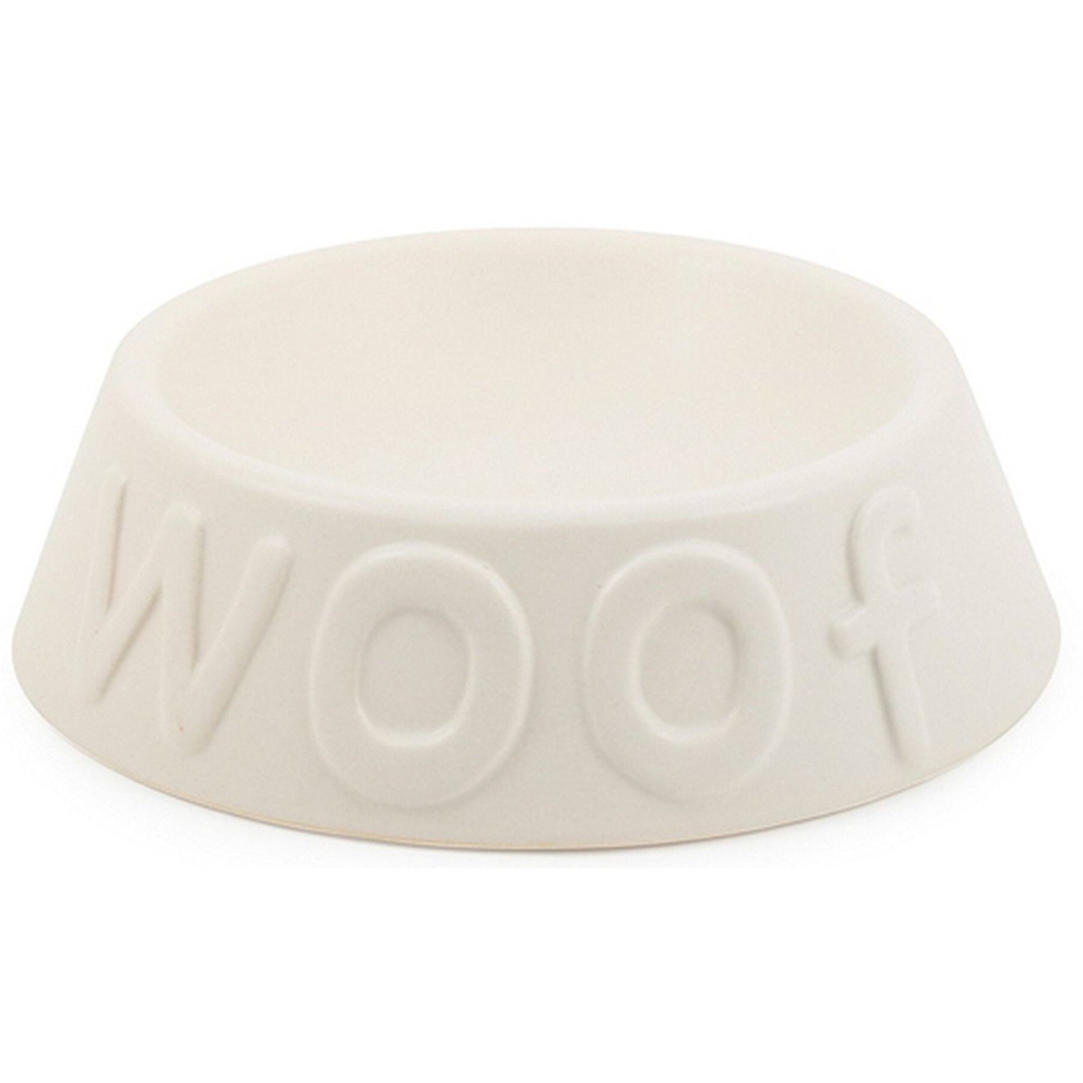 Ancol Large Ceramic Matt White Dog Feeding Bowl