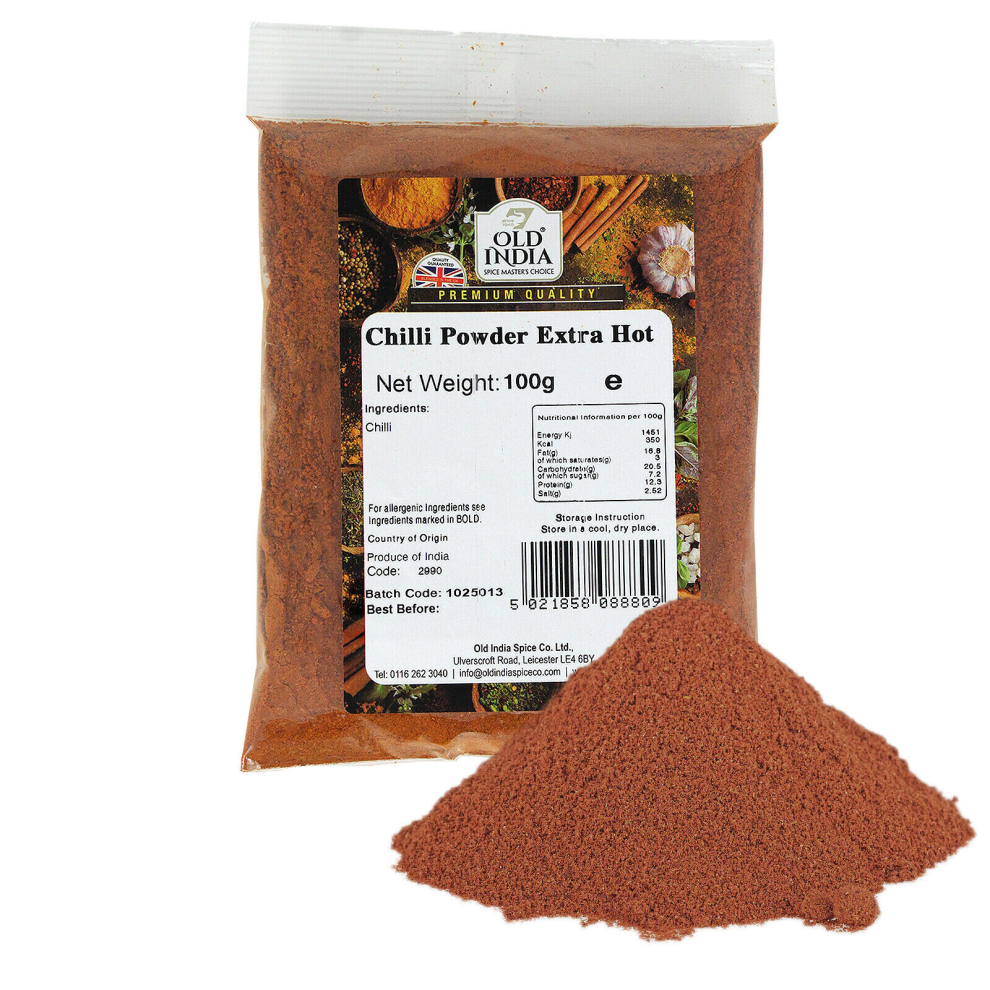 (Chilli Powder Ground Kashmiri Red Hot Extra Hot Mirch Bhuki Spices Indian Curry) Chilli Powder Ground Kashmiri Red Hot Extra Hot