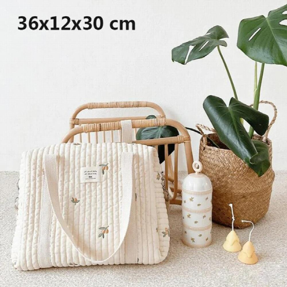 Zipper Embroidery Quilted Baby Diaper Bag Organizer Maternity Bag for Stroller Mommy Single Shoulder Bag Travel Large Outing Bag