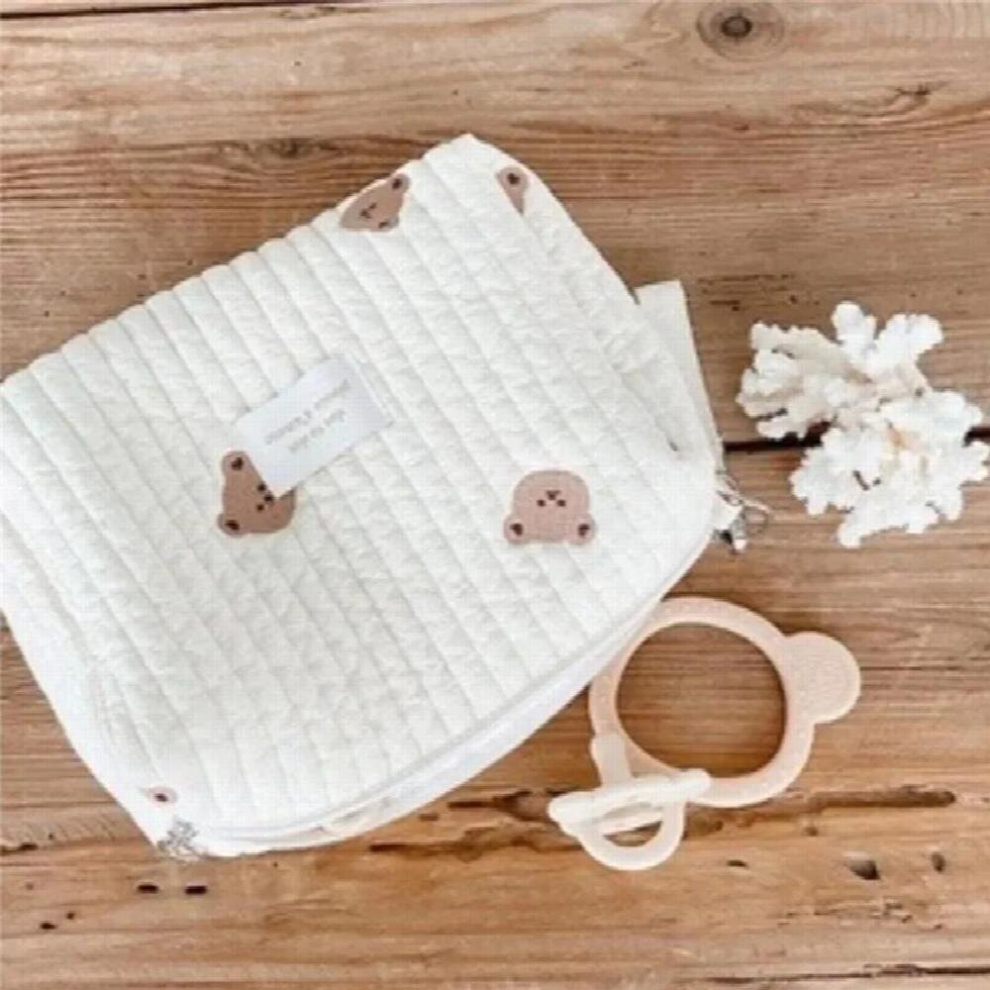 Portable Stroller Nappy Bag Quilted Baby Diaper Caddy Organizer Embroidered Mommy Bags Babies Accessories Changing Bag Storage