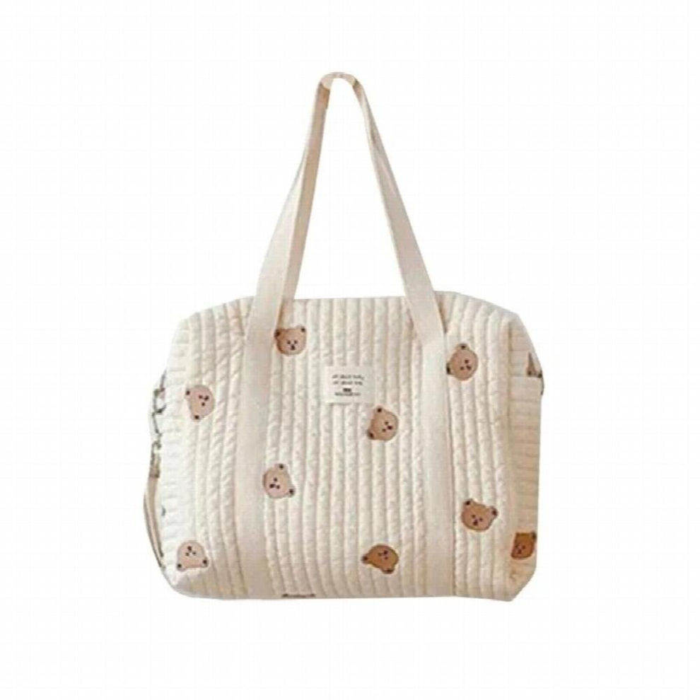 Embroidered Cotton Mummy Bag Handbag Baby Stroller Hanging Bag Diaper Bag Baby Bottle Finishing Bag Mother Baby Bag E7686