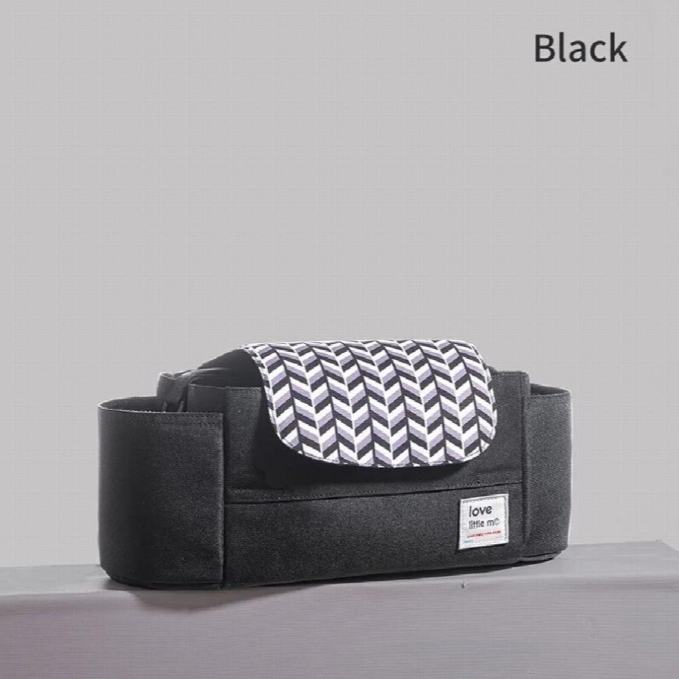 Universal Baby Stroller Organizer Expandable Diaper Bag with Shoulder Strap,Cup Holder,Zipper Pocket Stroller Accessories Travel
