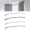 (Satin Silver) 28mm 3 sided Eyelet bay Window Pole A Support 1
