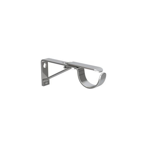 (Satin Silver) 28mm 3 sided Eyelet bay Window Pole A Support 2