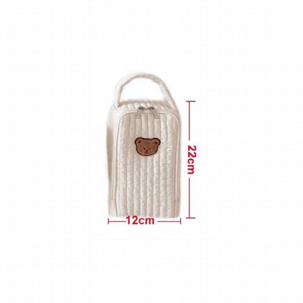 Embroidery Bear Mommy Bag Multifunctional Infant Bag Going Out Messenger One Shoulder Mother Bag Keep Cold storage
