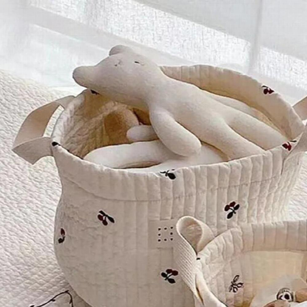 MILANCEL Spring Diaper Bags Toy Storage Bag Cotton Embroidery Mom Bags