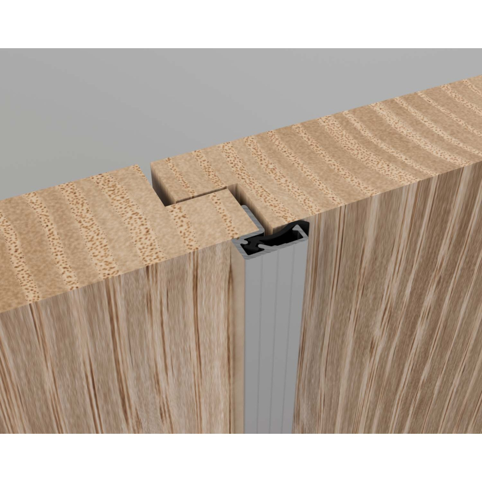 (Aluminium) Double Door Seal Rebate Draught Proofing Weather excluder Internal or External