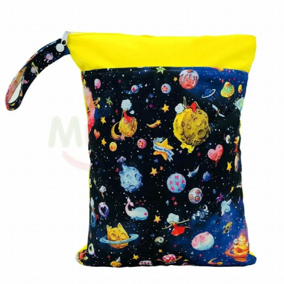 [Mumsbest] Reusable Diaper Wet Bag Washable Cloth Diaper Bag Waterproof Nappy Bags Swim Sport Travel Bags Waterproof Bag Diaper