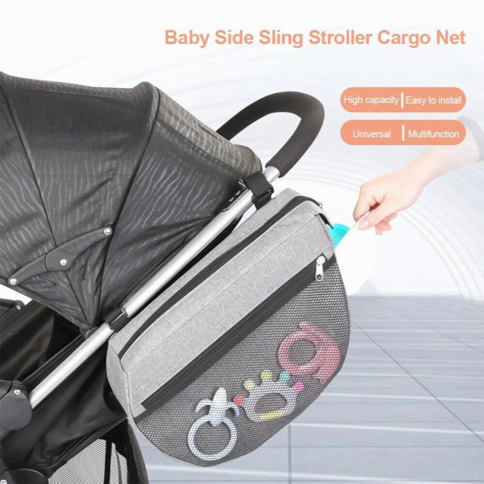Baby Stroller Side Hanging Bag Waterproof Multifunctional Stroller Storage Bag Organizer