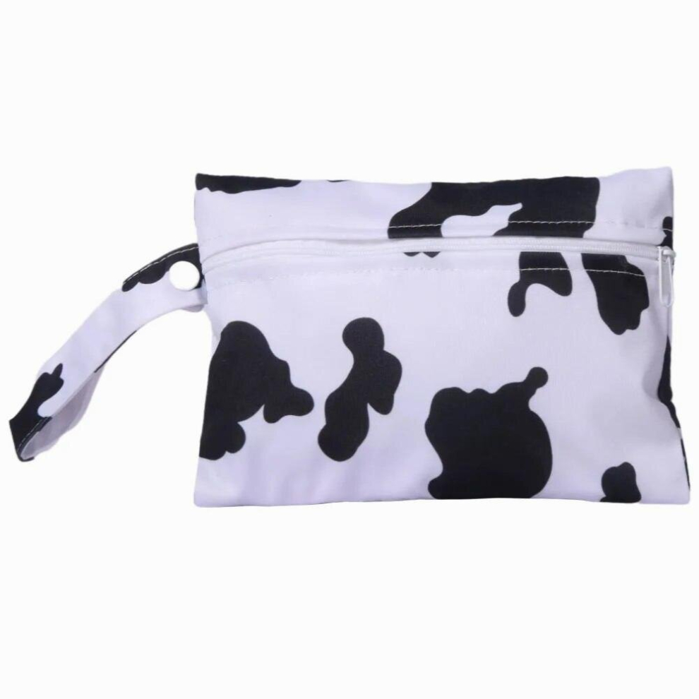 Baby Diaper Bag Print Waterproof Wet Dry Nappy Zipper Handbag Stroller Carry Pack Travel Outdoor Diaper Storage Bag Pocket