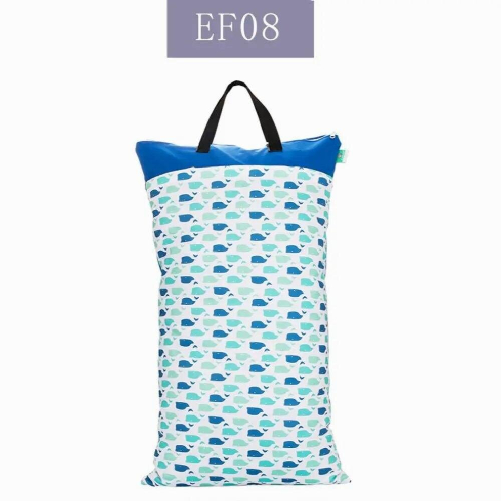 Hylidge Waterproof Wetbag for Diapers 40*70 Large Capacity Cloth Diaper Bag Reusable Wet Dry Nappy Clothes Storage Bag Printed