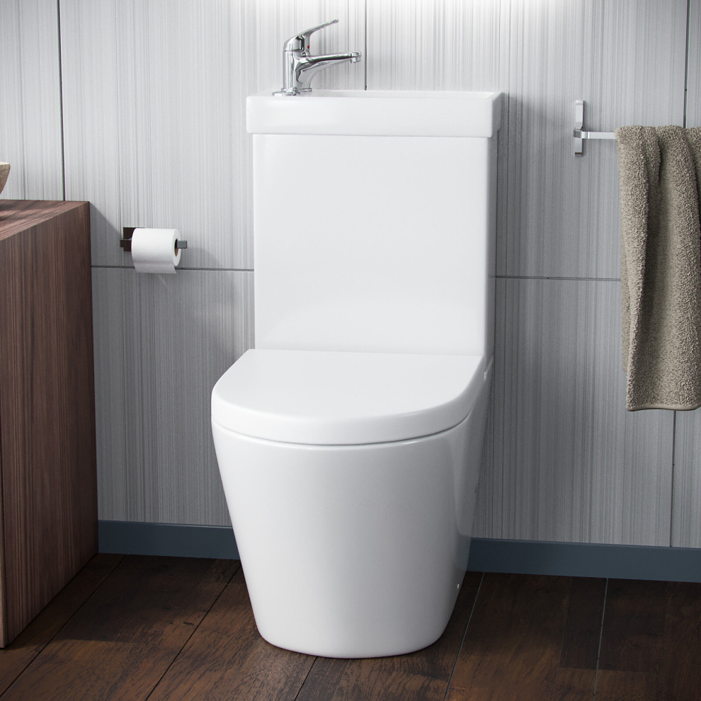 Nes Home 2in1 Close Coupled Pan, Cistern, Seat & Mono Basin Mixer Tap
