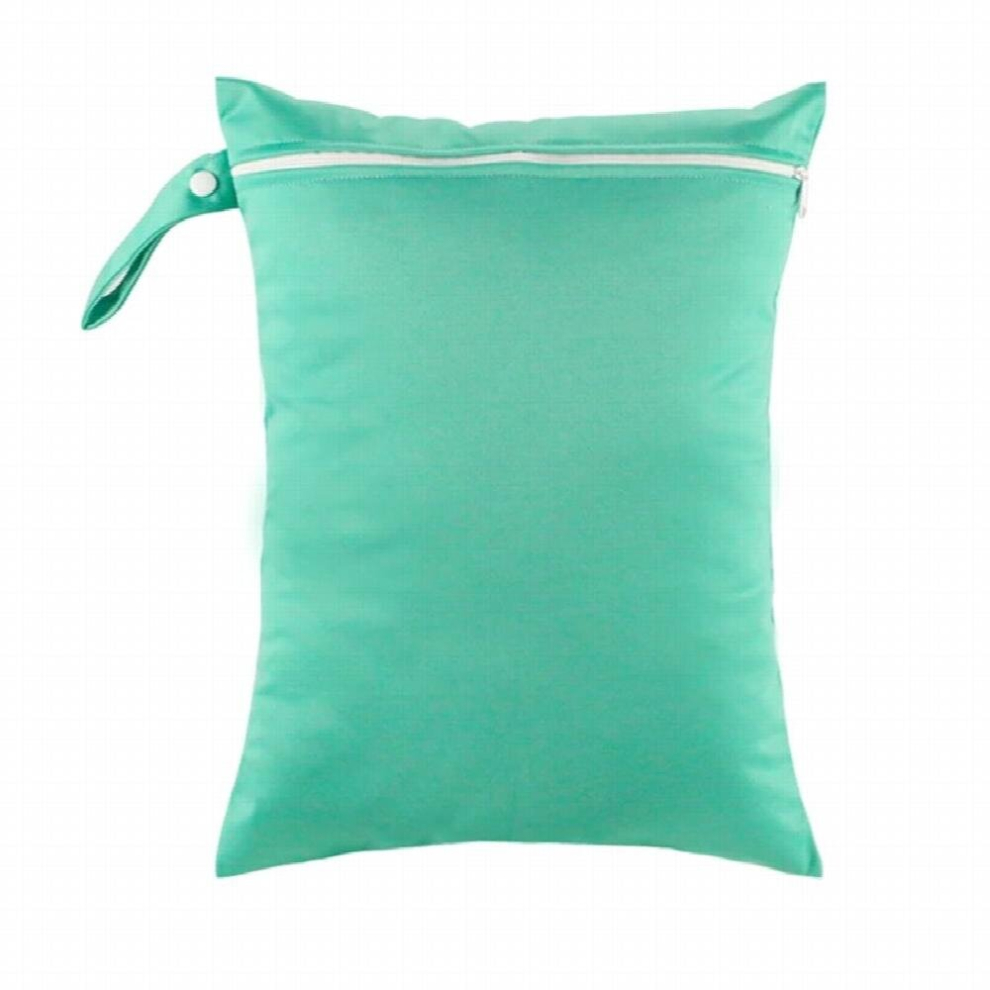 Solid Waterproof Baby Diapers Wet Dry Nappy Zipper Handbag Stroller Reusable Wetbags Infant Portable Storage Bag Pocket