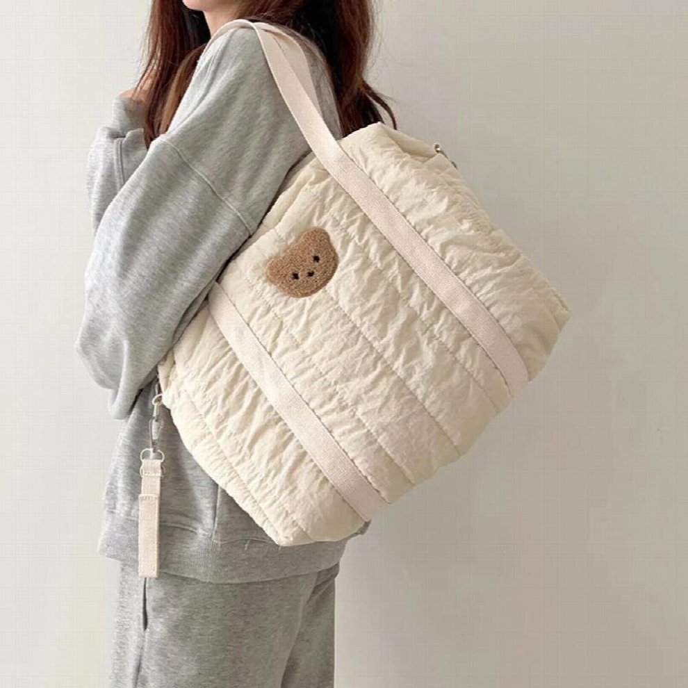 Rabbit Bear Embroidery Tote Bag For Mothers Diaper Nappy Organizer Stroller Baby Care Bags Maternity Mommy Bag Travel Outdoor