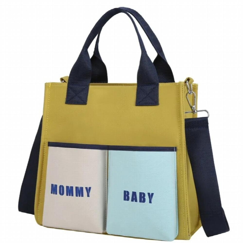 Baby diaper bag colorblock maternity bag one shoulder messenger lady hand-held baby bottle bag mother baby stroller bag