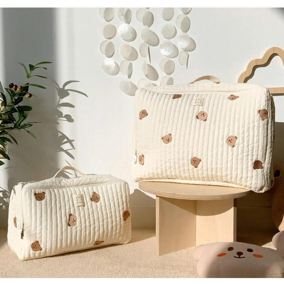 Mommy Bag Zipper Embroidery Quilted Luggage Baby Stroller Bags Diaper Bag Family Travel Outing Necessary Selling Tote Bag