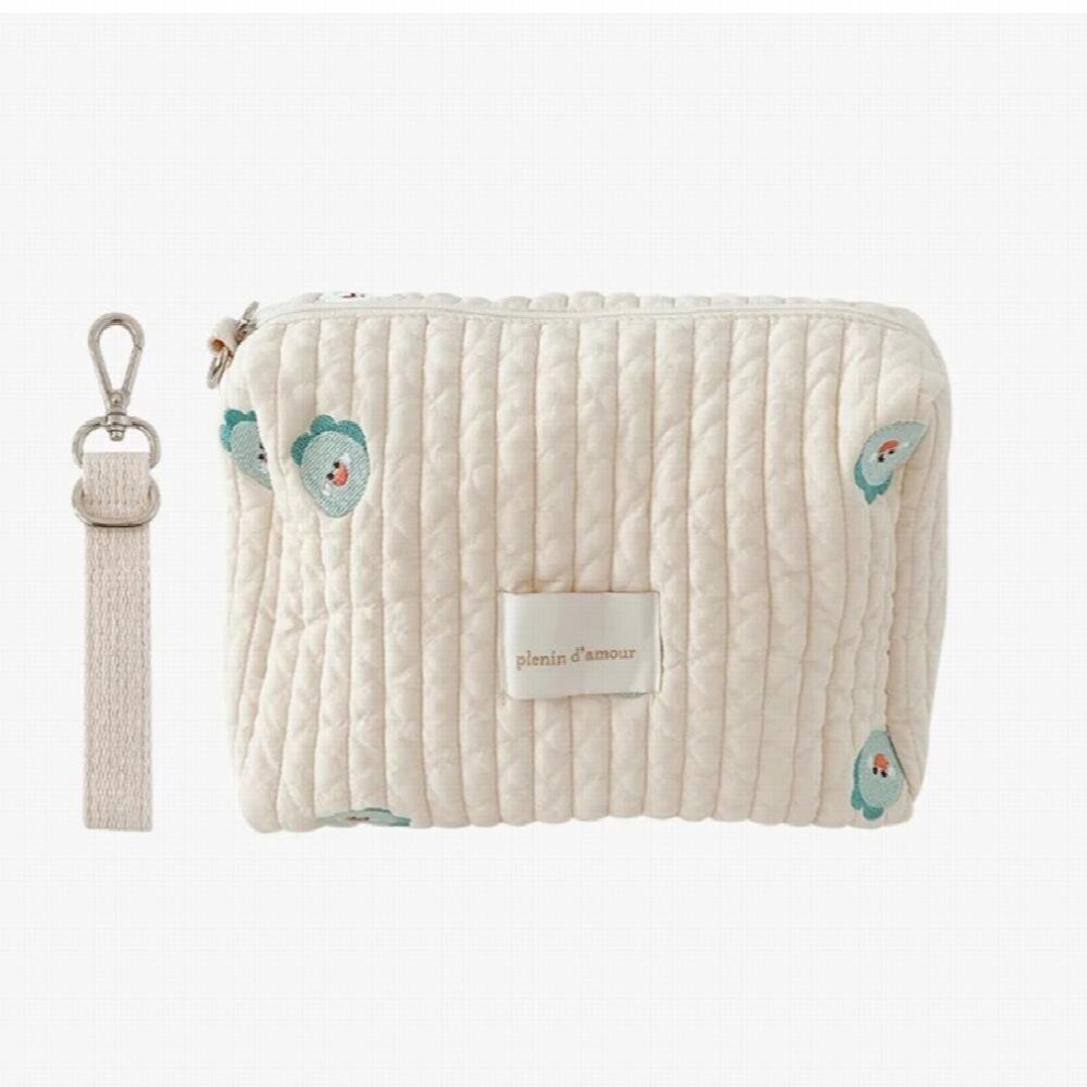 Cotton Mom Diaper Bag Bear Embroidery Mommy Single Bag Zipper Newborn Baby Nappy Storage Bag Travel Stroller Organizer