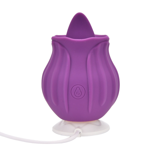 Loving Joy Rose Licking Clitoral Vibrator Purple 1
