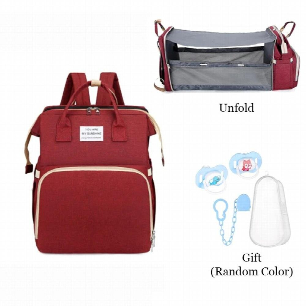 Folding Mommy Bag Lightweight Portable Folding Crib Bed Large-capacity Baby Backpack Female Mommy Outting Bag Bolsa Feminina