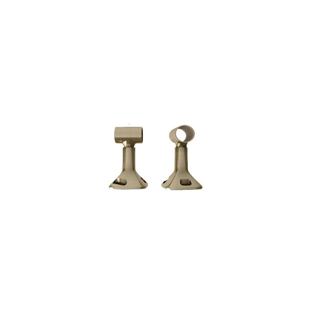 (2 X Antique Brass Square Support) 28mm 3 sided Eyelet Bay Window Square Support Pole