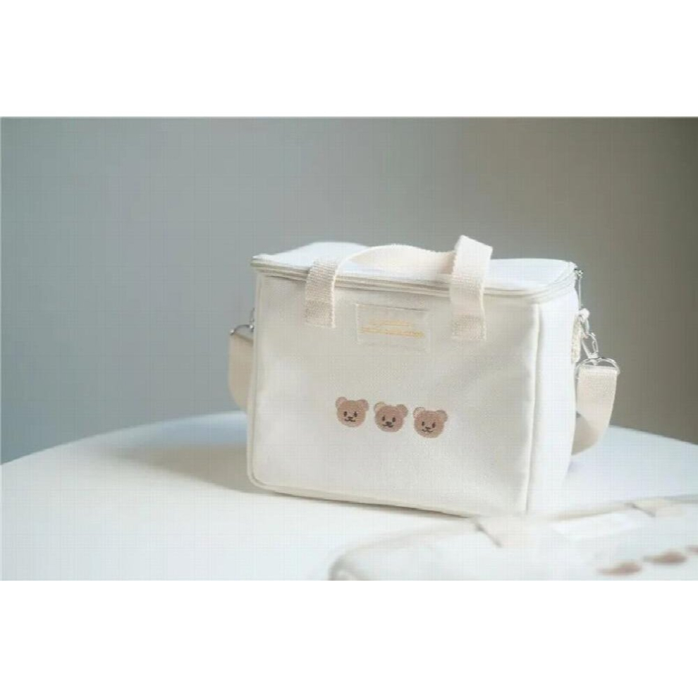 Bear Embroidery Thermal Insulation Mommy Bag Multifunctional Mother Baby Bag Out Messenger waterproof Storage bag