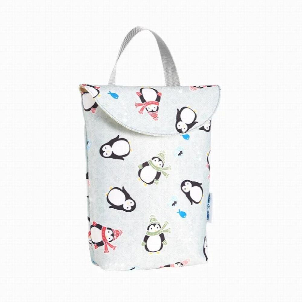Baby diaper bag storage bag reusable waterproof printed wet/dry cloth bag Mommy travel diaper bag