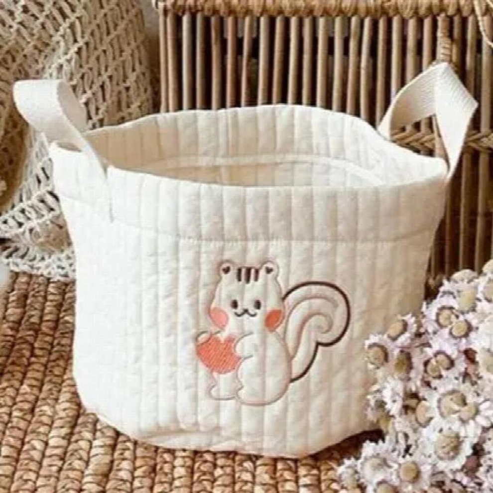 Baby Bags Bear Embroidery Diaper Bag Cart Storage Cotton Mommy Bag / Two size