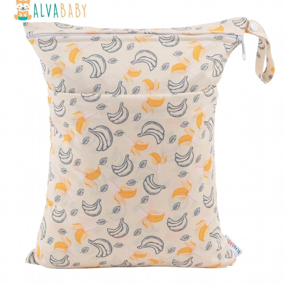 Alvababy 1pc Wet Dry Bag With Two Zippered For Baby Diapers Nappies Waterproof Reusable 36cmx30cm-image-OPC-PCQMNFW-NEW