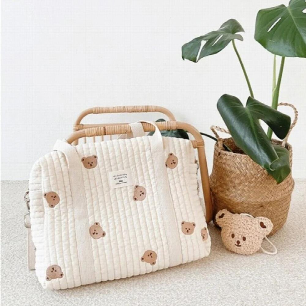 Bags Quilted Large Embroidery Capacity Mommy Baby Diaper Bag Nappy Organizer for Stroller Maternity Women Tote Shoulder Handbag