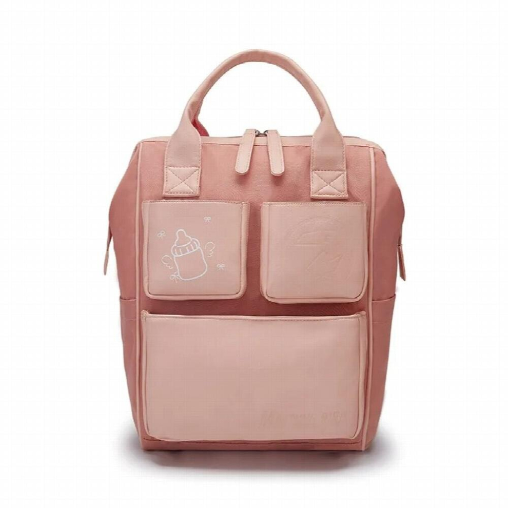 Mummy Maternity Nappy Bag Large Capacity Baby Bag Female Mommy Outting Pink Travel Backpack Nursing Bag for Baby Care