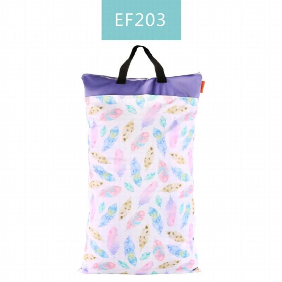 Hylidge 40x70CM Large Hanging Cloth Diaper Bag Waterproof Wet Dry Bag for Nappy Laundry Storage Bag Two Zippered Reusable Wetbag