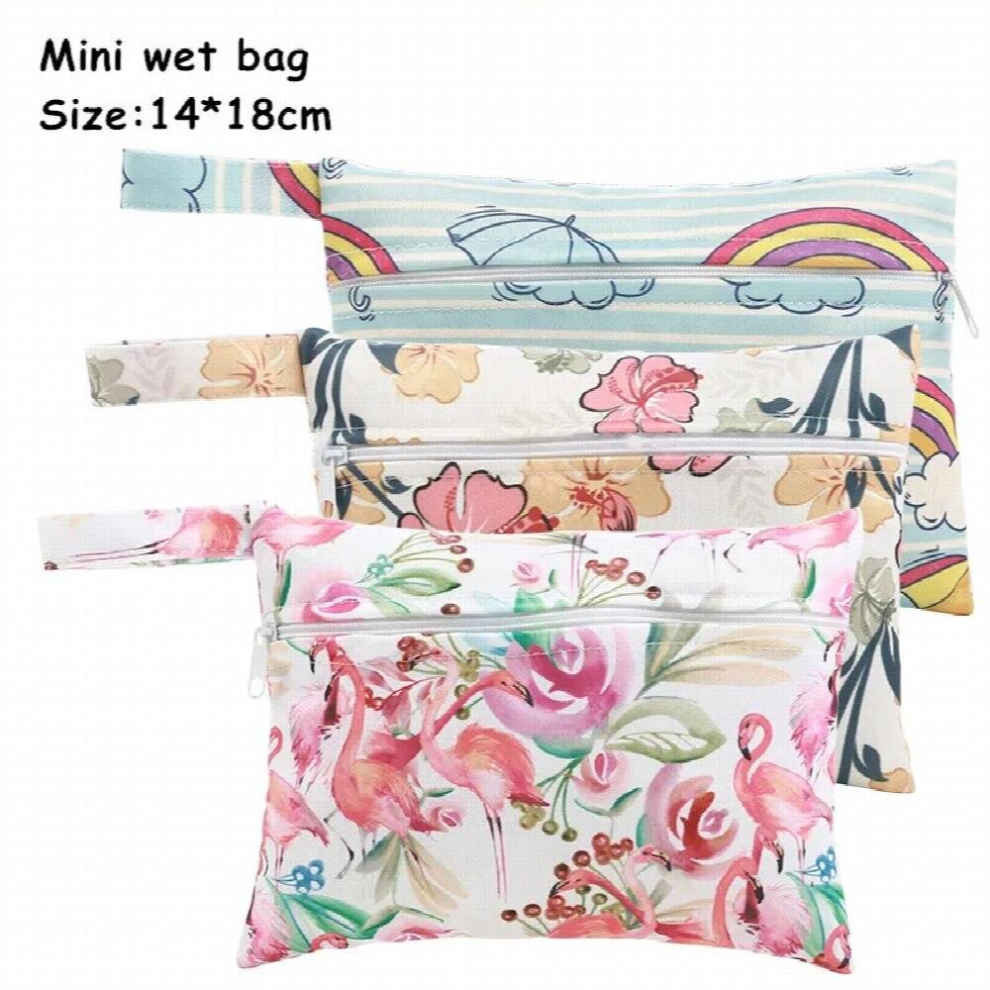 [simfamily]1PC Reusable Water resistant Mini Wet bag Pouch For Menstrual Pads Nursing Pads Stroller,Makeup,14*18CM,Wholesale