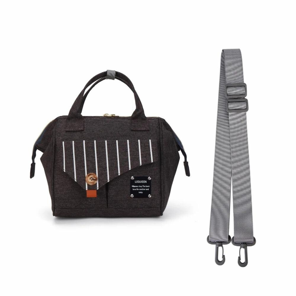Lequeen Mini Large Capacity Diaper Bag Maternity Casual Tote Bag Milk Bottle Baby Nappy Bag Mummy Travel Backpack for Baby Care