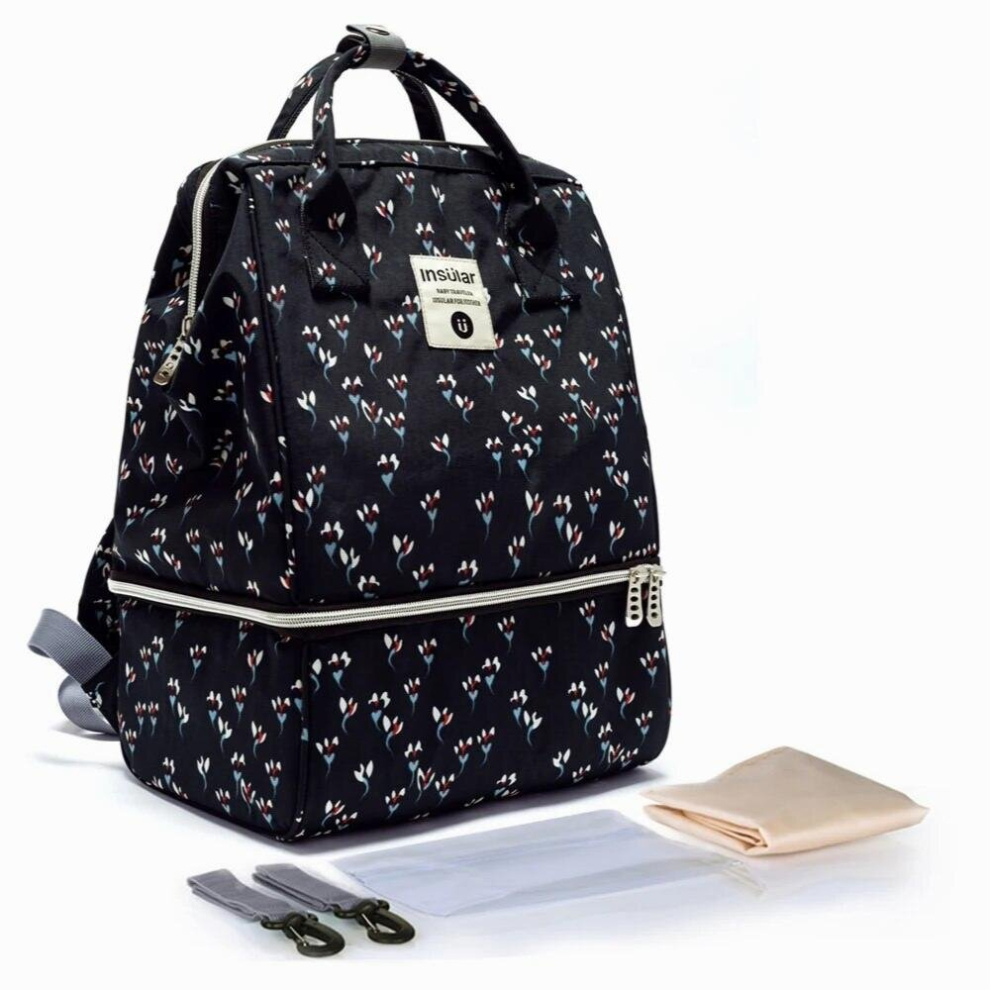 Large Capacity Diaper Bag Backpack Waterproof Maternity Bag Two-layer Baby Diaper Bags Mummy Breast Milk Cooler Bag For Stroller