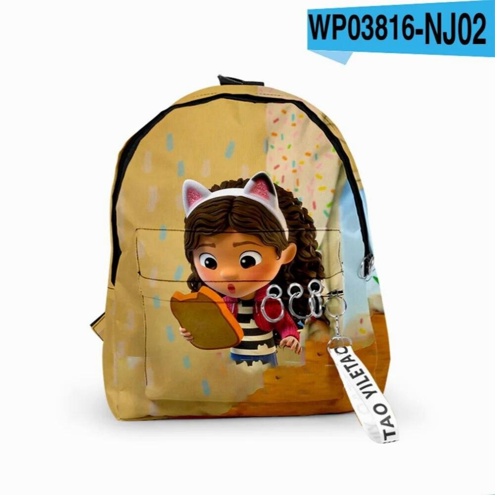 Cartoon Gabbys Dollhouse Backpack Children Kids 3D Printed Knapsack Children Anime Backbacks School Bag Boys Girls Gift
