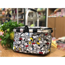 Cartoon Folding Outdoor Insulation Bag Picnic Basket Carrying Basket Storage Cold Bag handbag