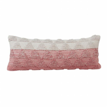 14 x 14 x 36 in. Pink Geometric Zippered 100 Percent Cotton Throw Pillow - Set of 2