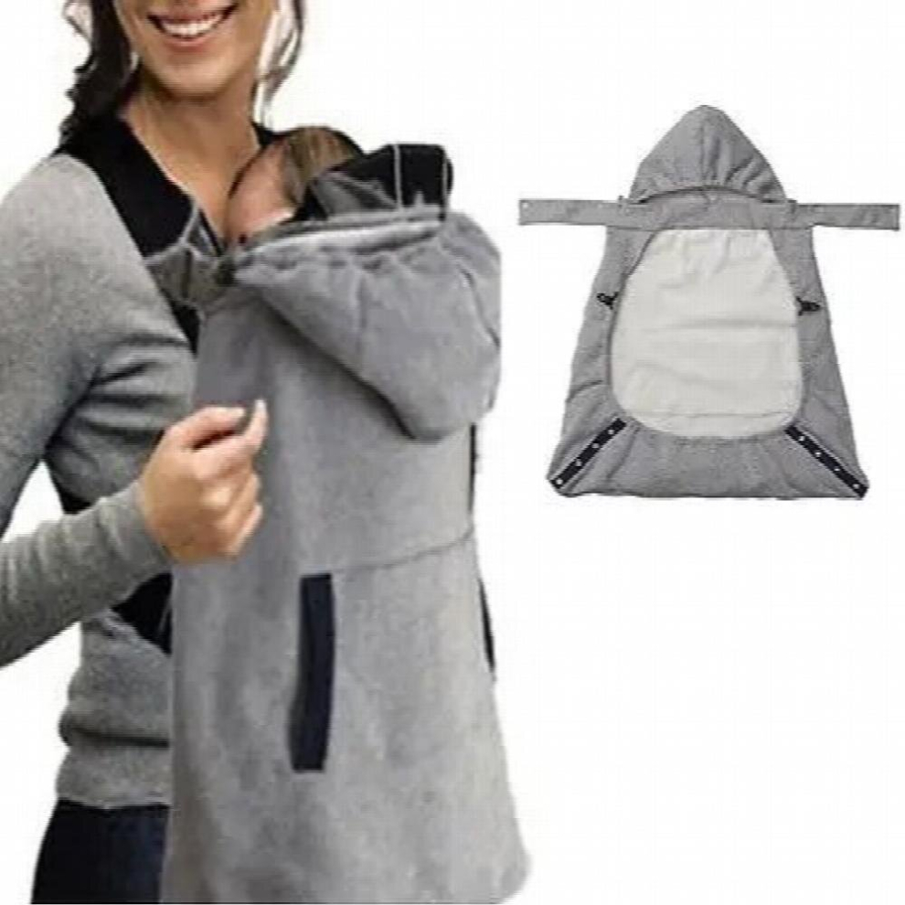 Warm Wrap Sling Baby Carrier Windproof Baby Backpack Blanket Carrier Cloak Grey Funtional Winter Cover