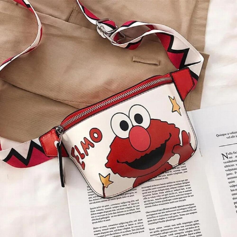 Women Waist Bag Fanny Pack Cartoon Belt Bags Handy Packs Banana Chest Bag Female Hip Package Crossbody Purse PU Leather Pouch