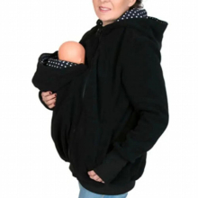 Hands Parenting Child Woman Kangaroo Hoodies with Baby Carrier Winter Pregnant Sweatshirts with Parent Child