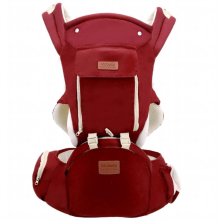 baby carrier with hipseat Detachable Front Air Permeable window For All Seasons (gray)