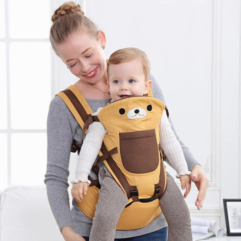 Cartoon Bear Baby Carrier Newborn Baby Front Cross-holding Multi-functional Baby Artifact Waist Stool Carrier