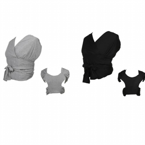 Baby Sling Carrier Wrap Front Holding X-Shaped Strap Hands Carrying Belt 2