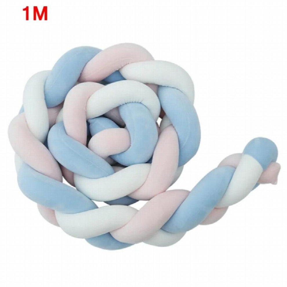 1M/1.5M/2M/3M Three-strand Woven Fabric Baby Playpens Soft Cotton Crib Fence Nordic Style Braid Knot Baby Room Decoration