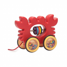 Baby Cartoon Animal Car Pull Rope Toys Drag Vehicles Rattles Toddler Kids Early Educational