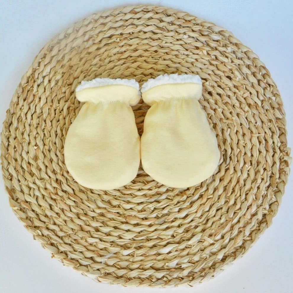 Soft Kids Gloves Winter Baby Full Finger Mittens Solid Thicken Newborn Anti-Grab Gloves Fleece Toddler Hand Warmer Mittens 0-3Y