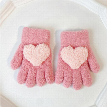 0-3Years Old Winter Baby Girls Soft Knitting Cartoon Five Finger Gloves Children Lovely Outdoor Warmth Gloves Kids Mittens